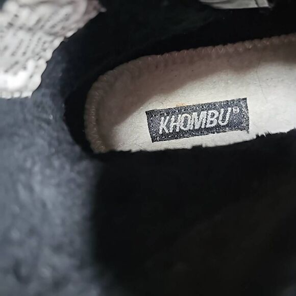 Khombu Women's Black Side Zip Buckle Faux Fur Lining Heeled Ankle Boots Size 9 - Picture 13 of 14